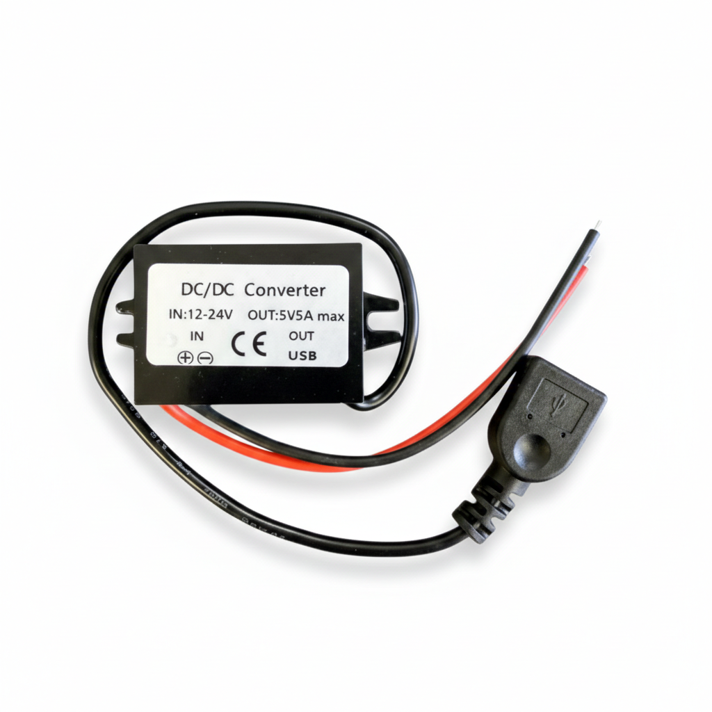 SurePower DC to DC (12V to 5V 5A) Converter with 1 hard wire USB-A