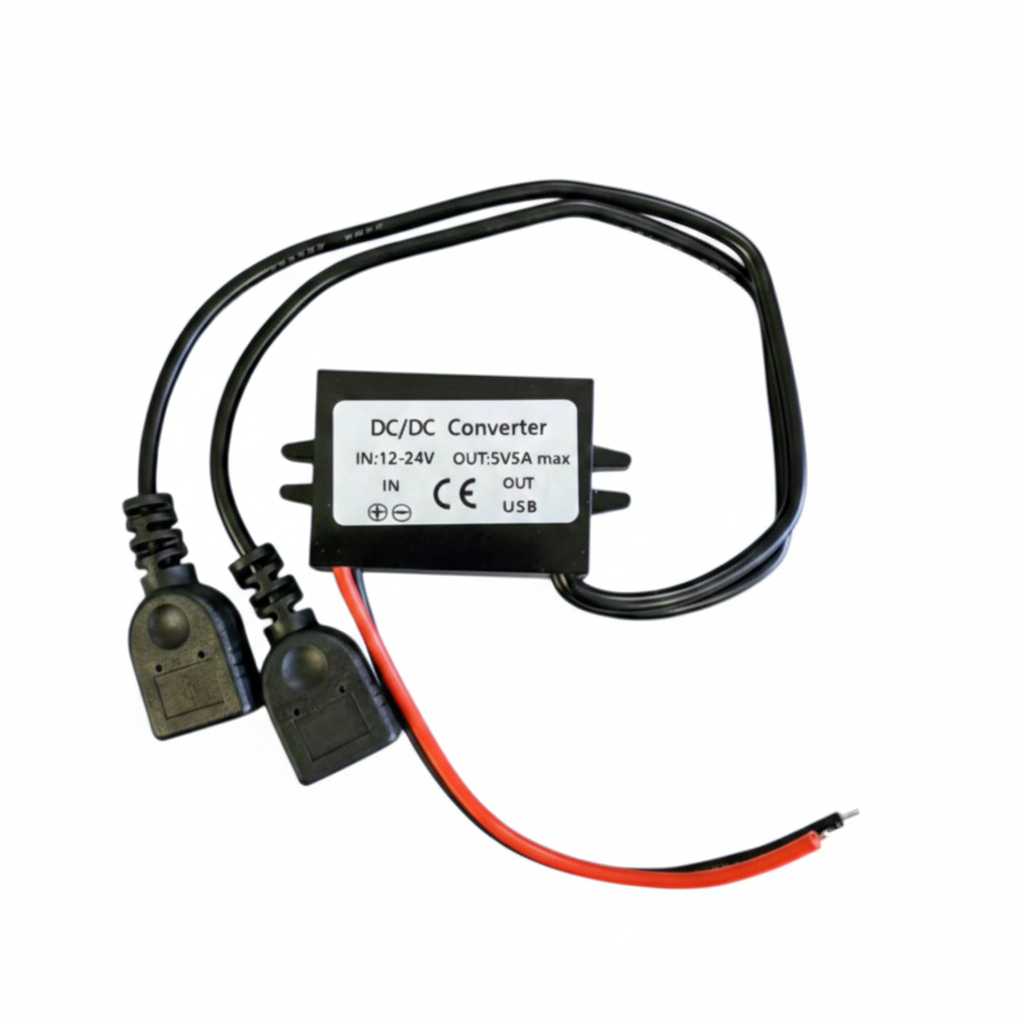 SurePower DC to DC (12V to 5V 5A) Converter with 2 hard wires USB-A